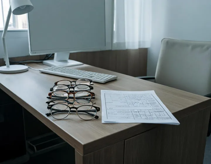 Independent sourcing desk reviewing custom reading glasses requirements